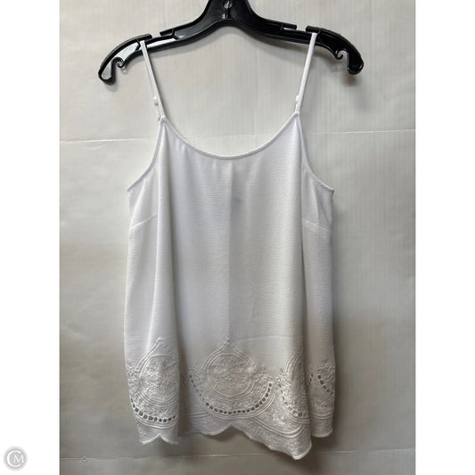 Top Sleeveless By Loft In White, Size: S