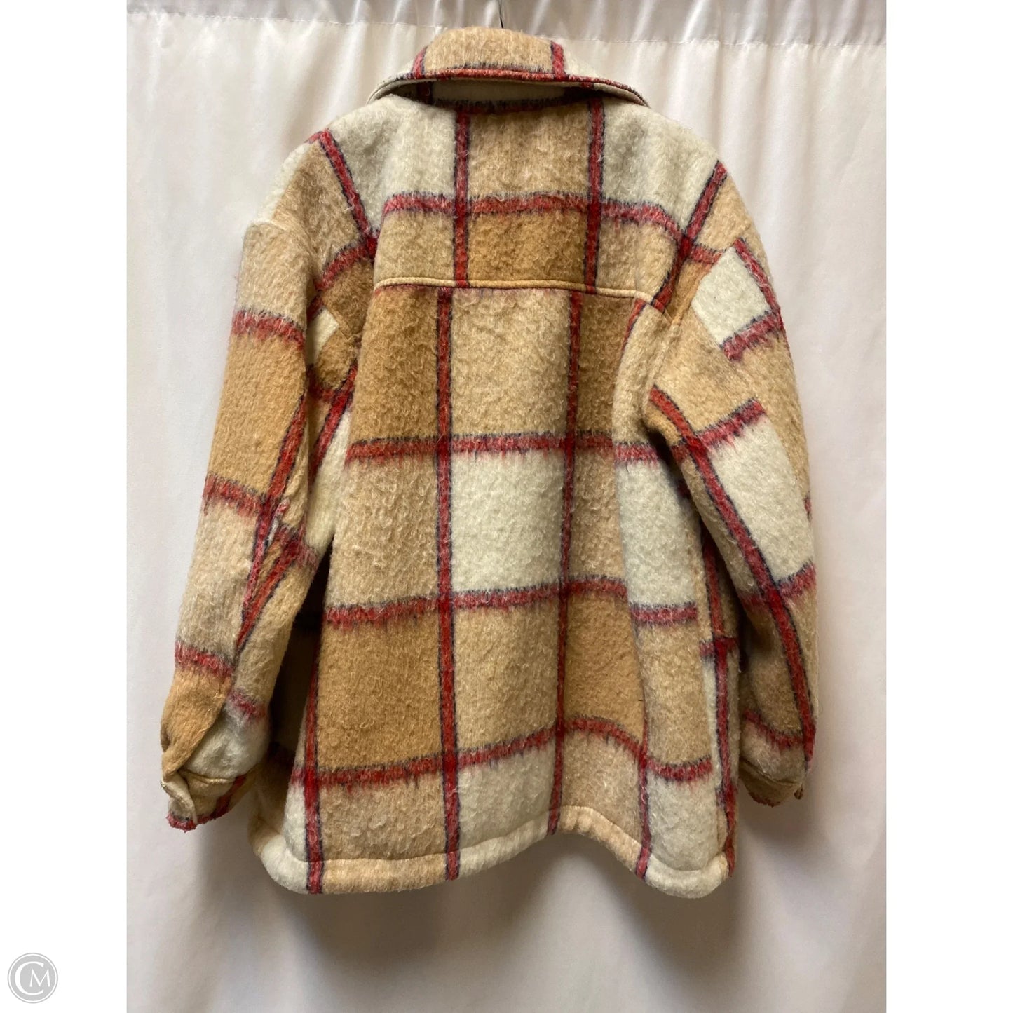 Coat Faux Fur & Sherpa By Wonderly In Tan, Size: L