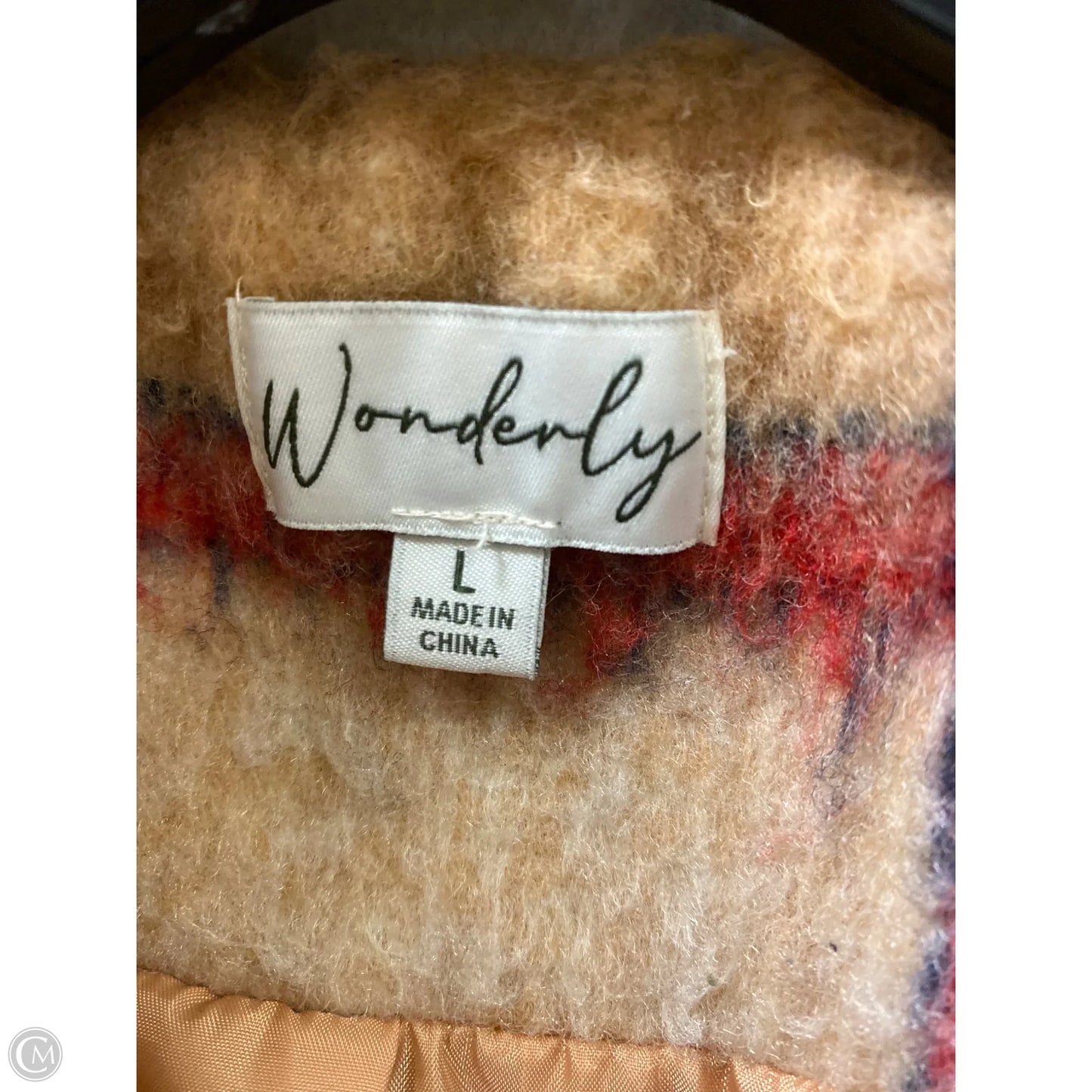 Coat Faux Fur & Sherpa By Wonderly In Tan, Size: L
