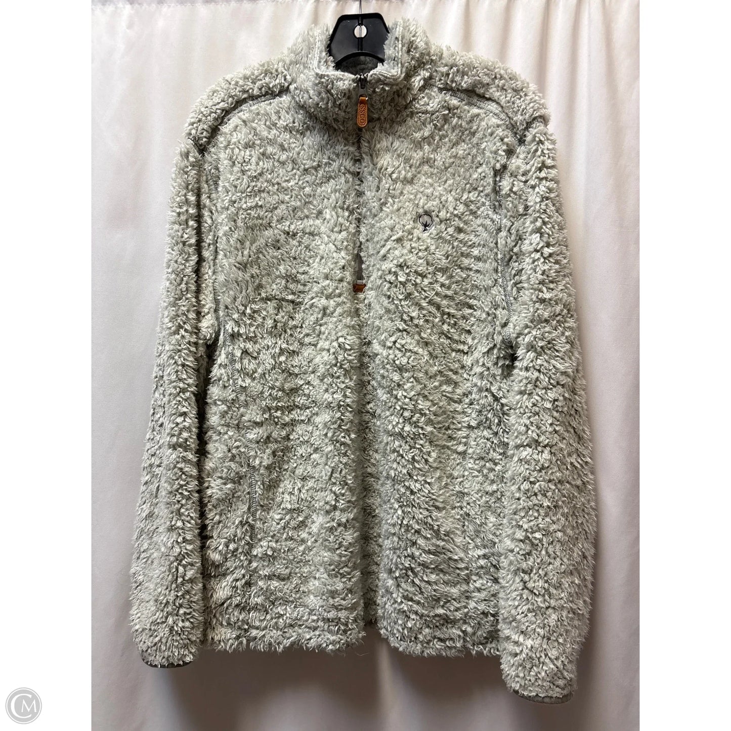 Coat Faux Fur & Sherpa By Southern Stitch In Grey, Size: M
