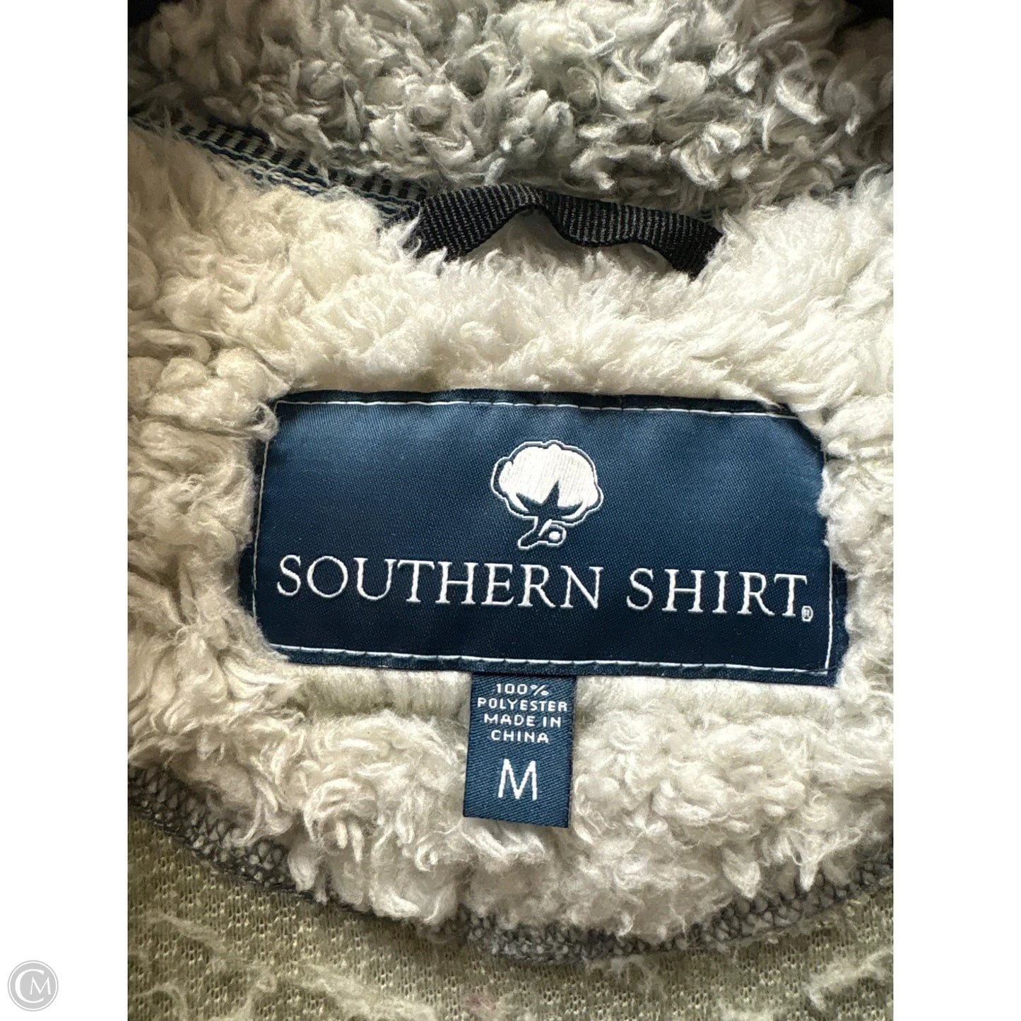 Coat Faux Fur & Sherpa By Southern Stitch In Grey, Size: M