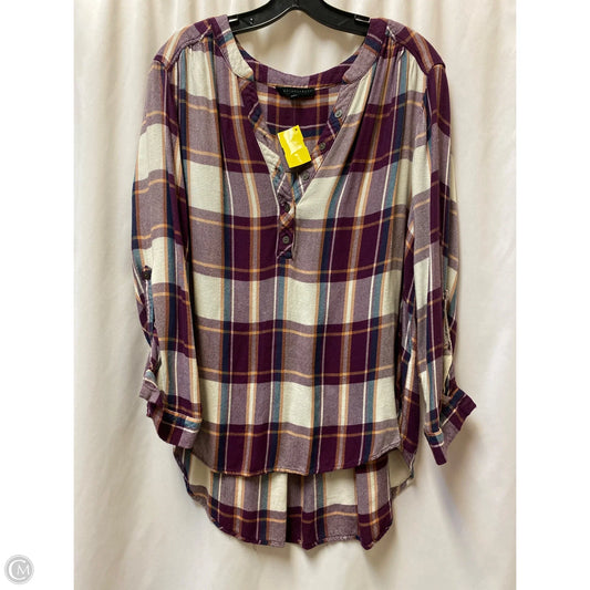 Top Long Sleeve By Jane And Delancey In Purple, Size: 1x