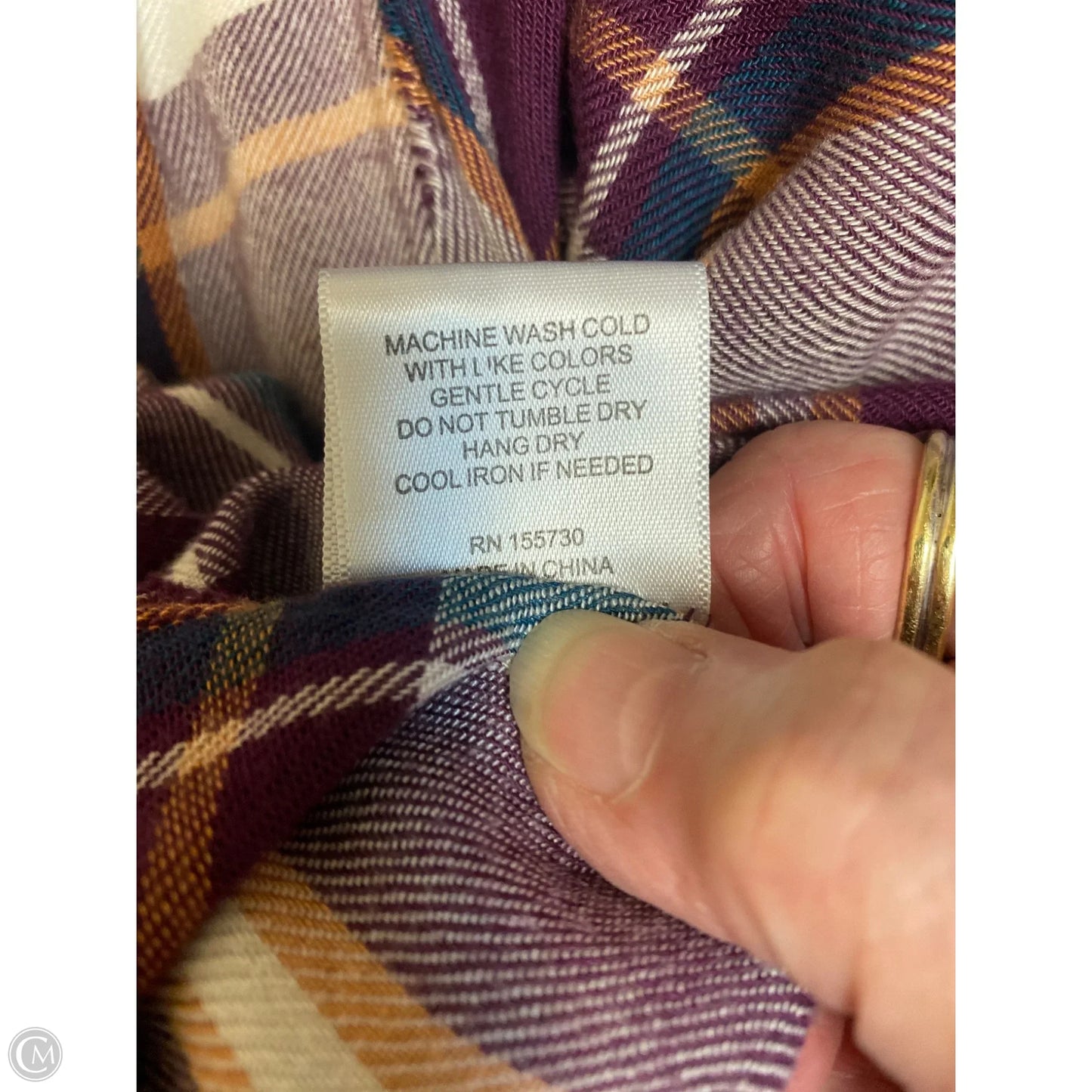 Top Long Sleeve By Jane And Delancey In Purple, Size: 1x