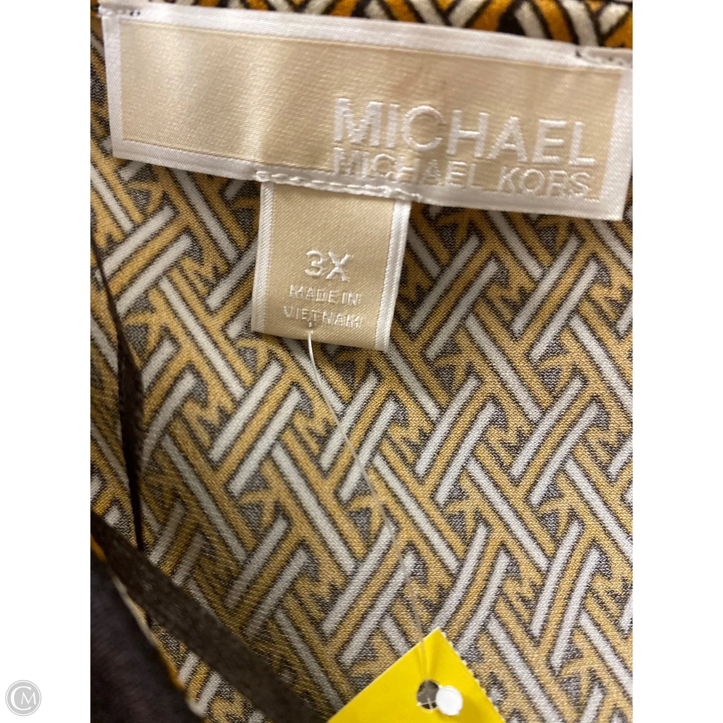 Dress Casual Maxi By Michael By Michael Kors In Gold, Size: 3x