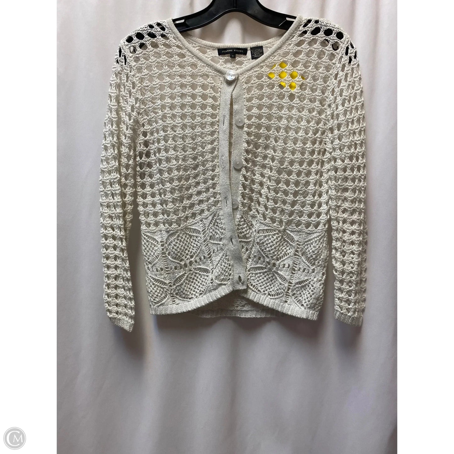 Cardigan By Jeanne Pierre In White, Size: S