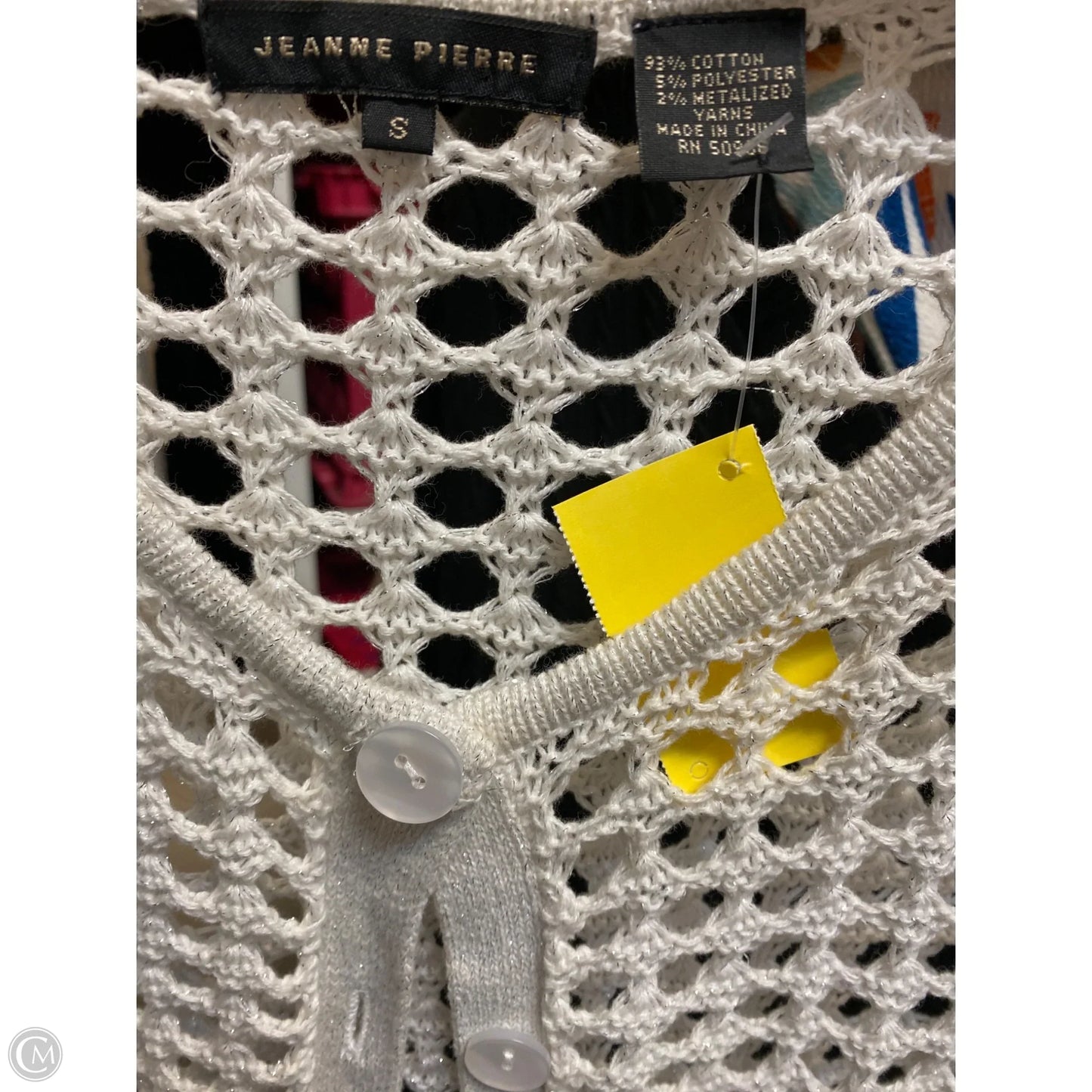 Cardigan By Jeanne Pierre In White, Size: S