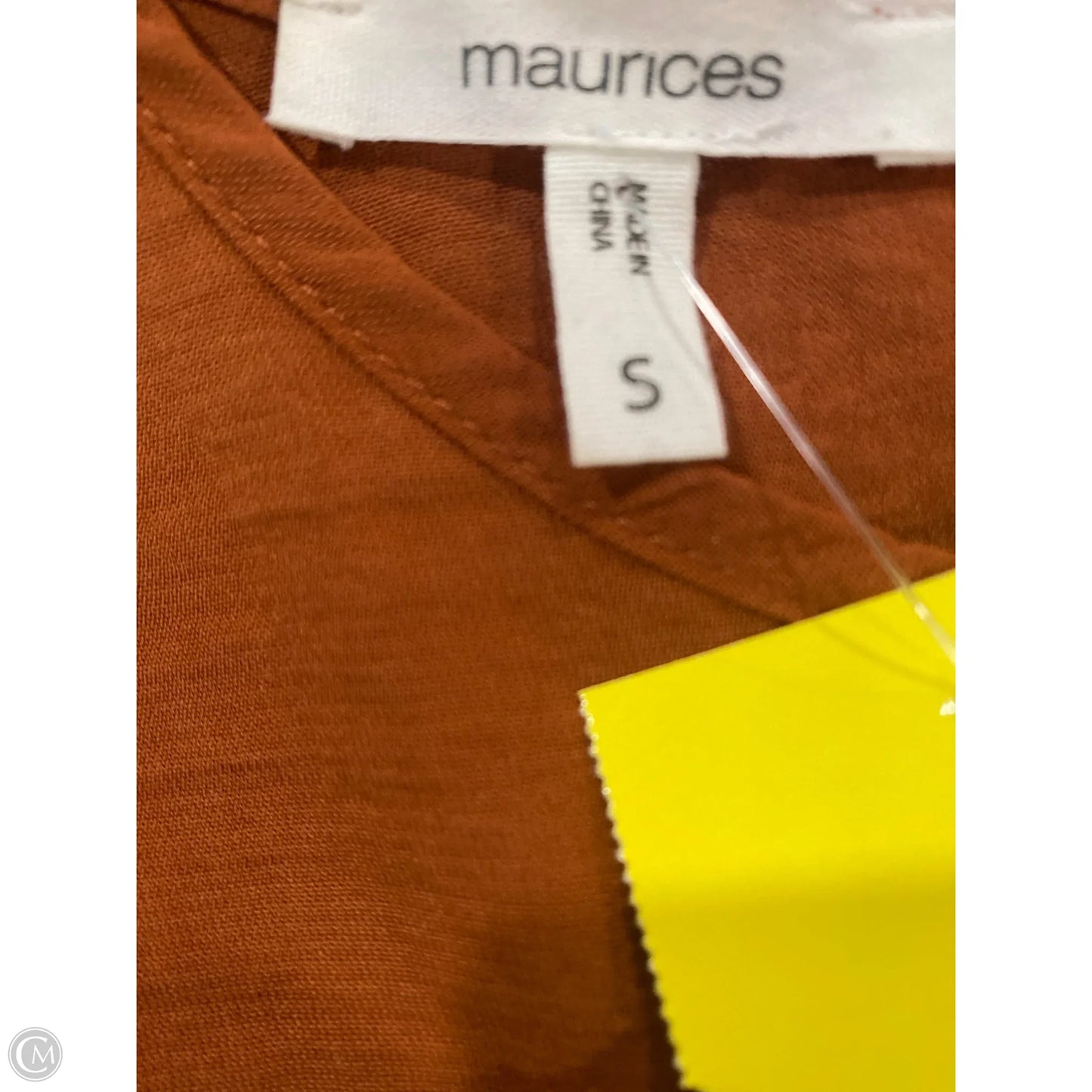 Top Short Sleeve By Maurices In Orange, Size: S