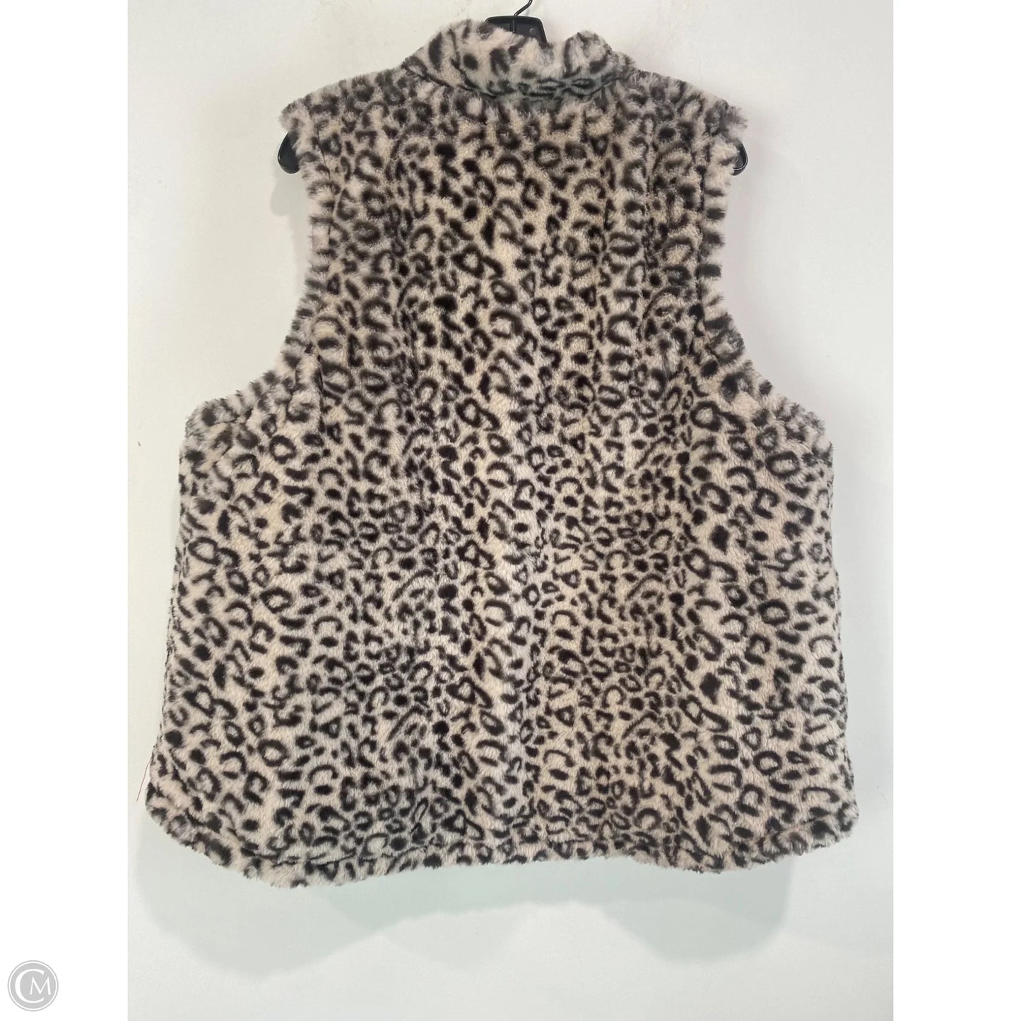 Vest Faux Fur & Sherpa By Clothes Mentor In Animal Print, Size: Xl