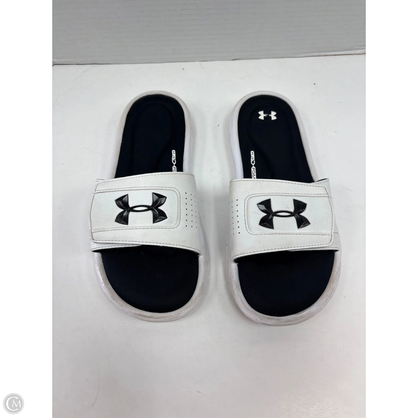 Sandals Flats By Under Armour In Black, Size: 8
