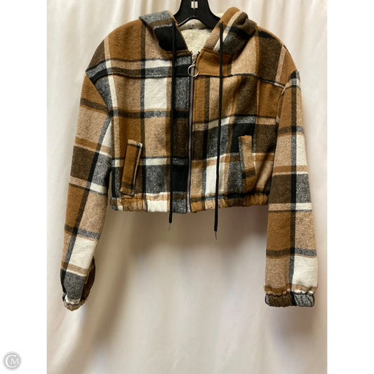 Jacket Faux Fur & Sherpa By Shein In Brown, Size: M