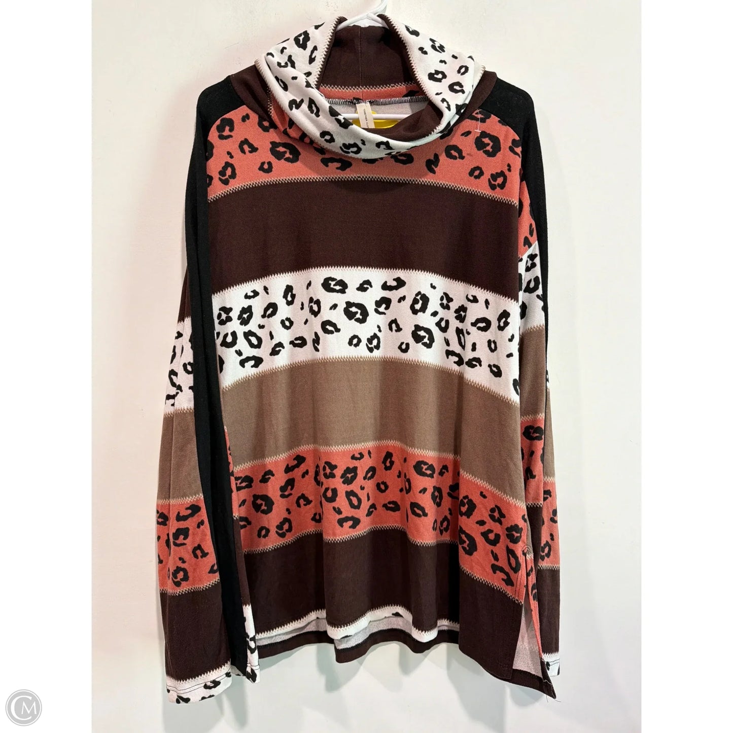 Top Long Sleeve By Together In Brown, Size: M