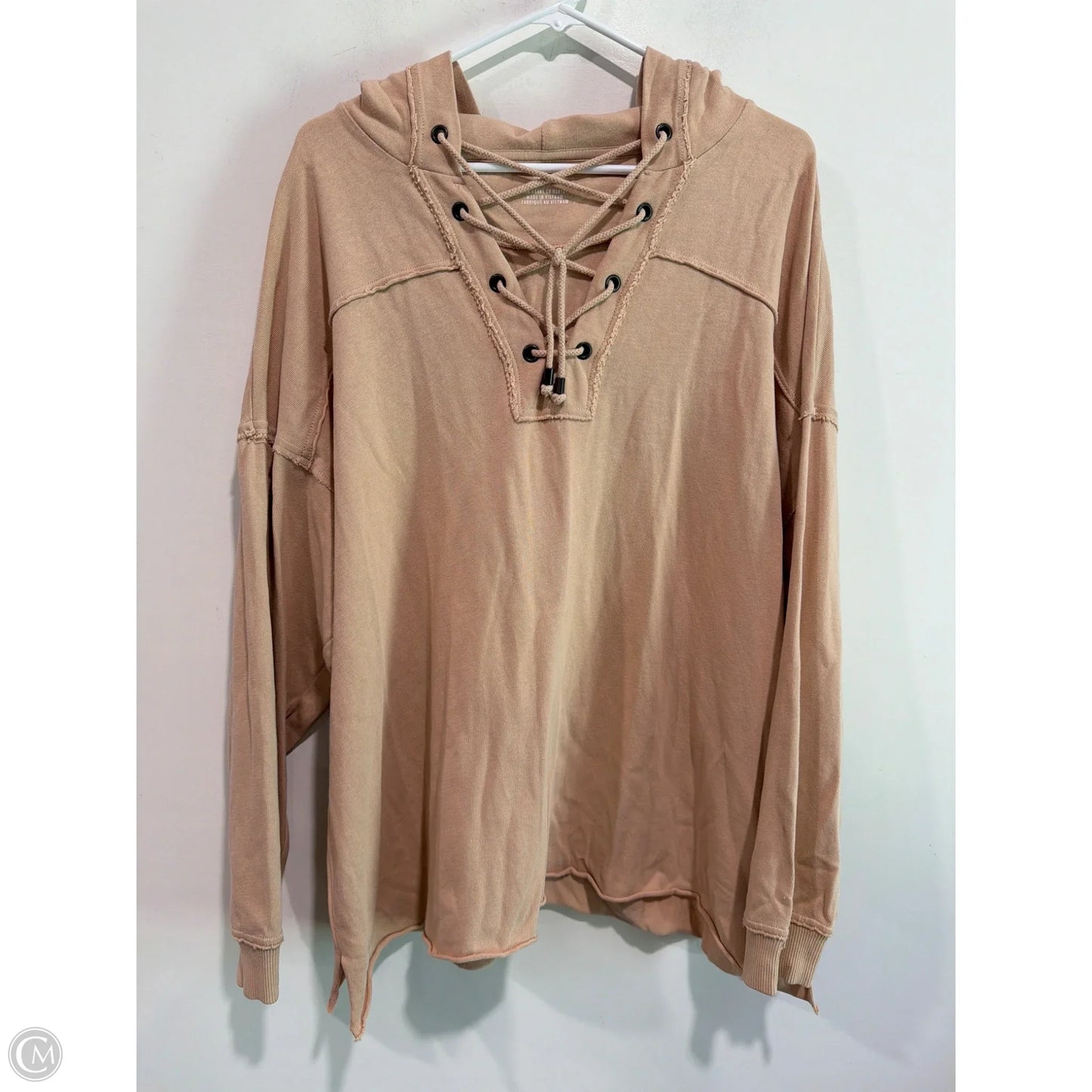 Sweatshirt Hoodie By Aerie In Tan, Size: S