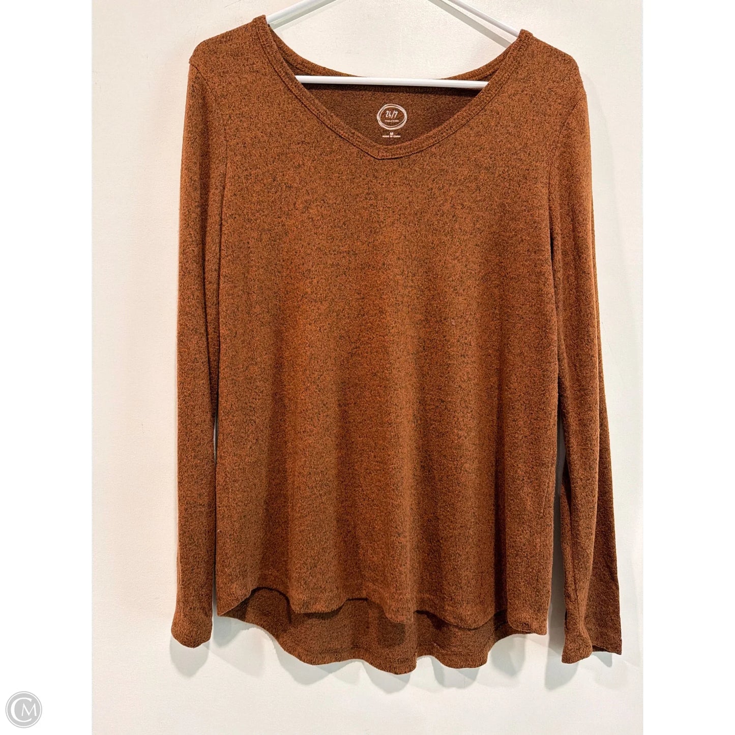 Top Long Sleeve By Maurices In Brown, Size: M