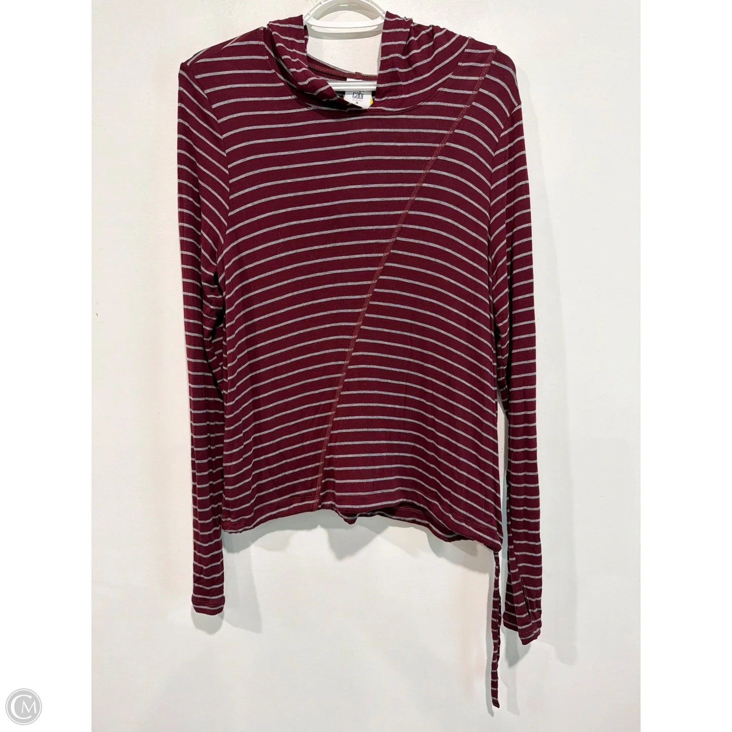 Top Long Sleeve By Cabi In Maroon, Size: M