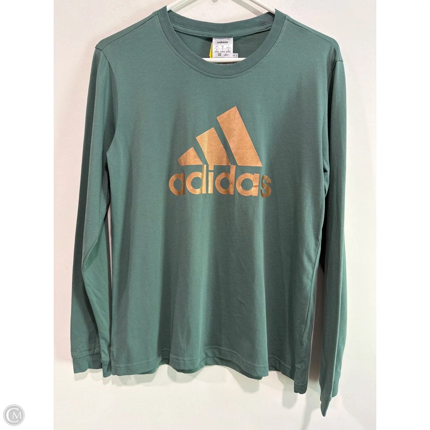 Top Long Sleeve By Adidas In Green, Size: M