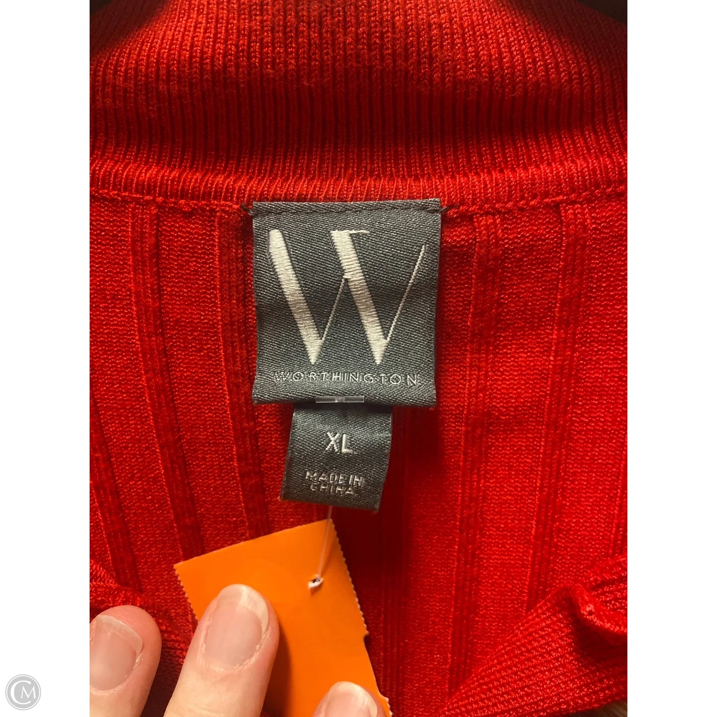 Top Long Sleeve By Worthington In Red, Size: Xl
