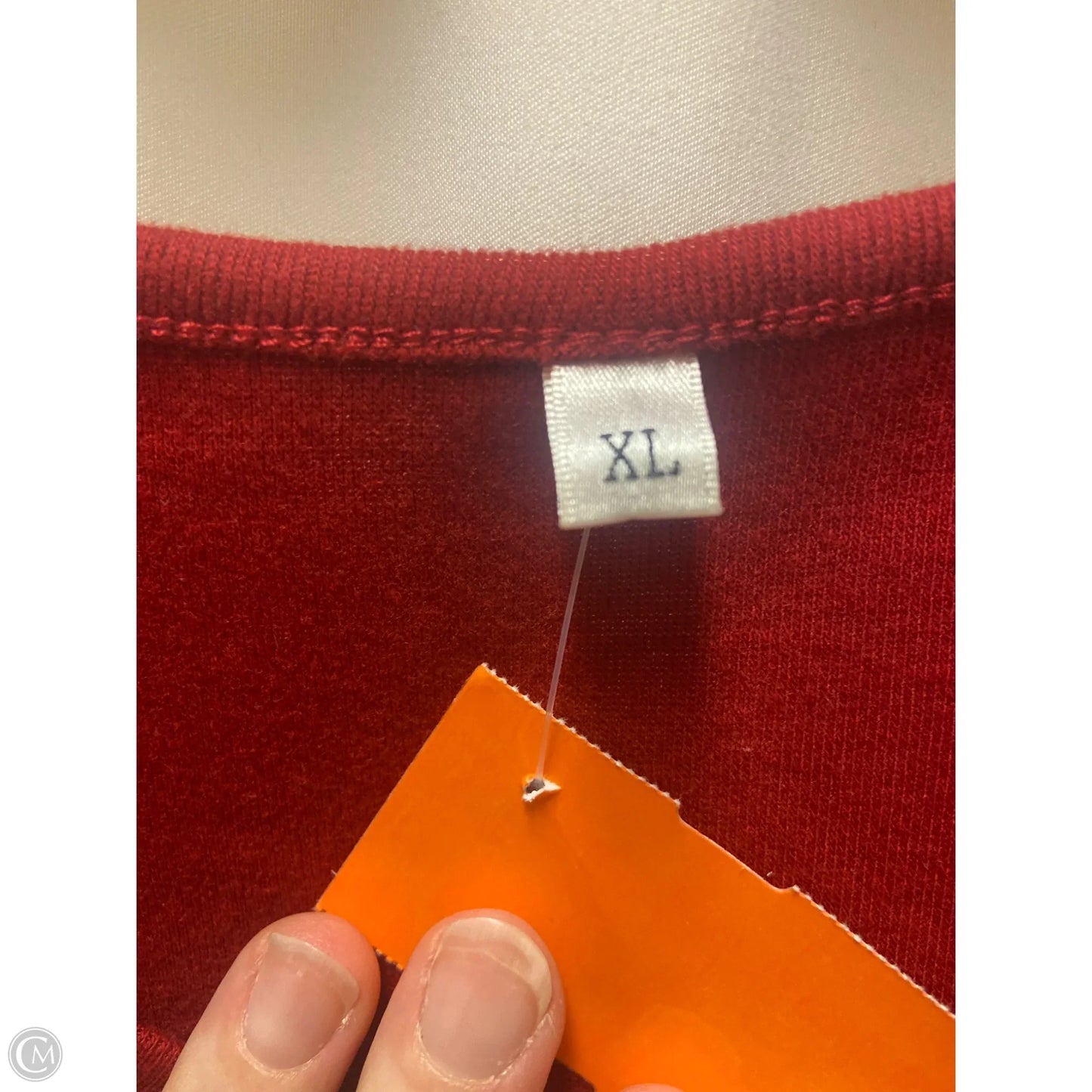 Top Long Sleeve By Clothes Mentor In Red, Size: Xl