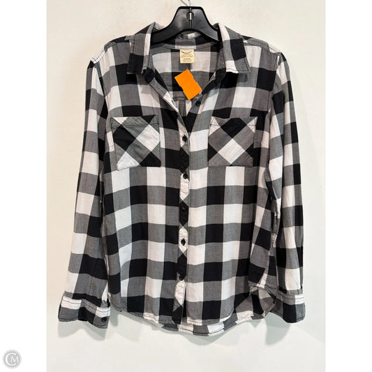Top Long Sleeve By Faded Glory In Black & White, Size: S