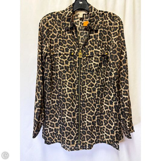 Top Long Sleeve By Michael By Michael Kors In Brown, Size: Xs