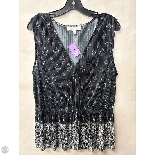 Top Sleeveless By Fever In Black, Size: L