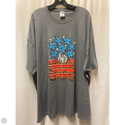 Top Short Sleeve By Clothes Mentor In Grey, Size: 4x