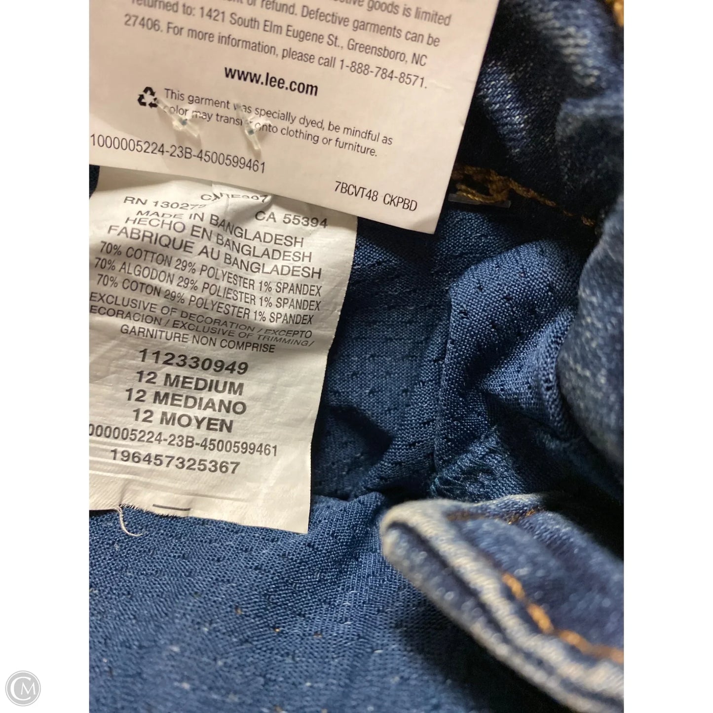 Skirt Midi By Lee In Blue Denim, Size: 12