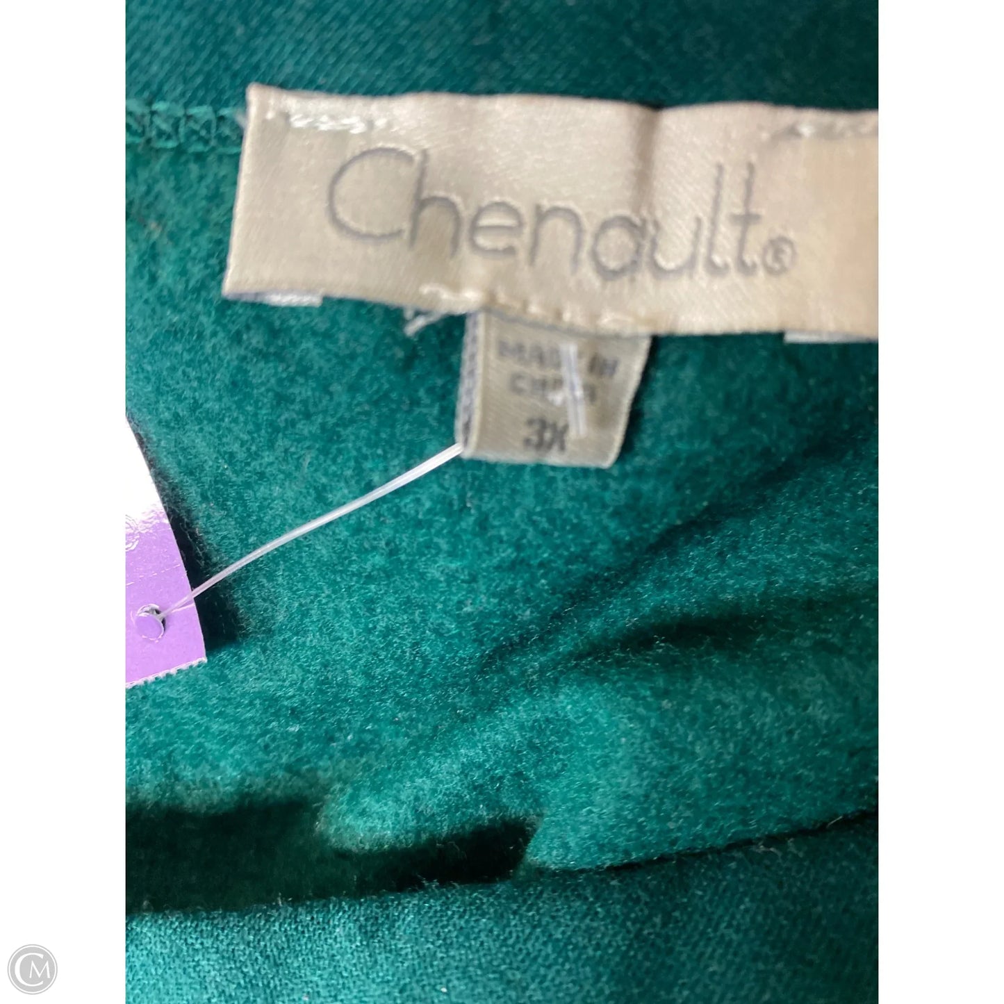 Top Long Sleeve By Chenault In Green, Size: 3x