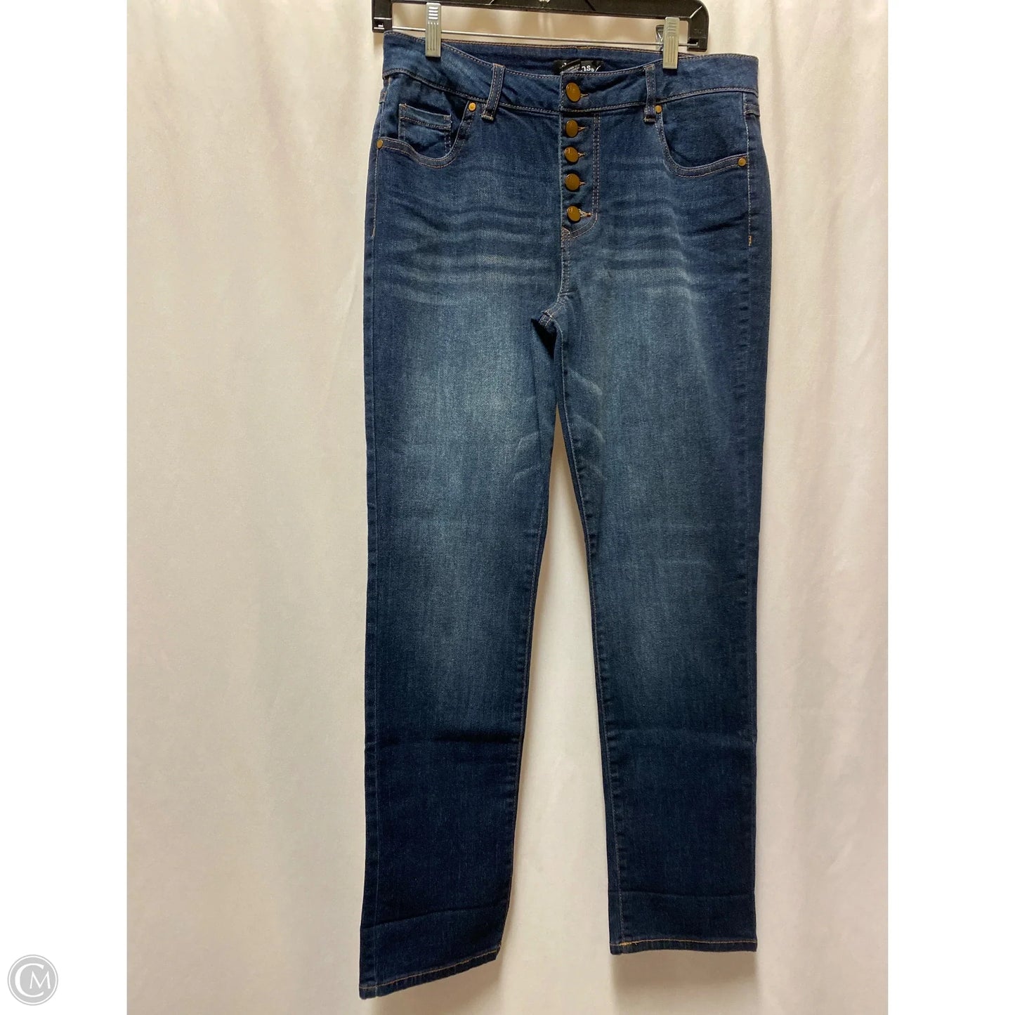 Jeans Straight By Clothes Mentor In Blue Denim, Size: 12