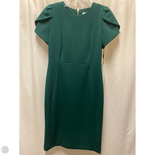 Dress Casual Midi By Calvin Klein In Green, Size: 8