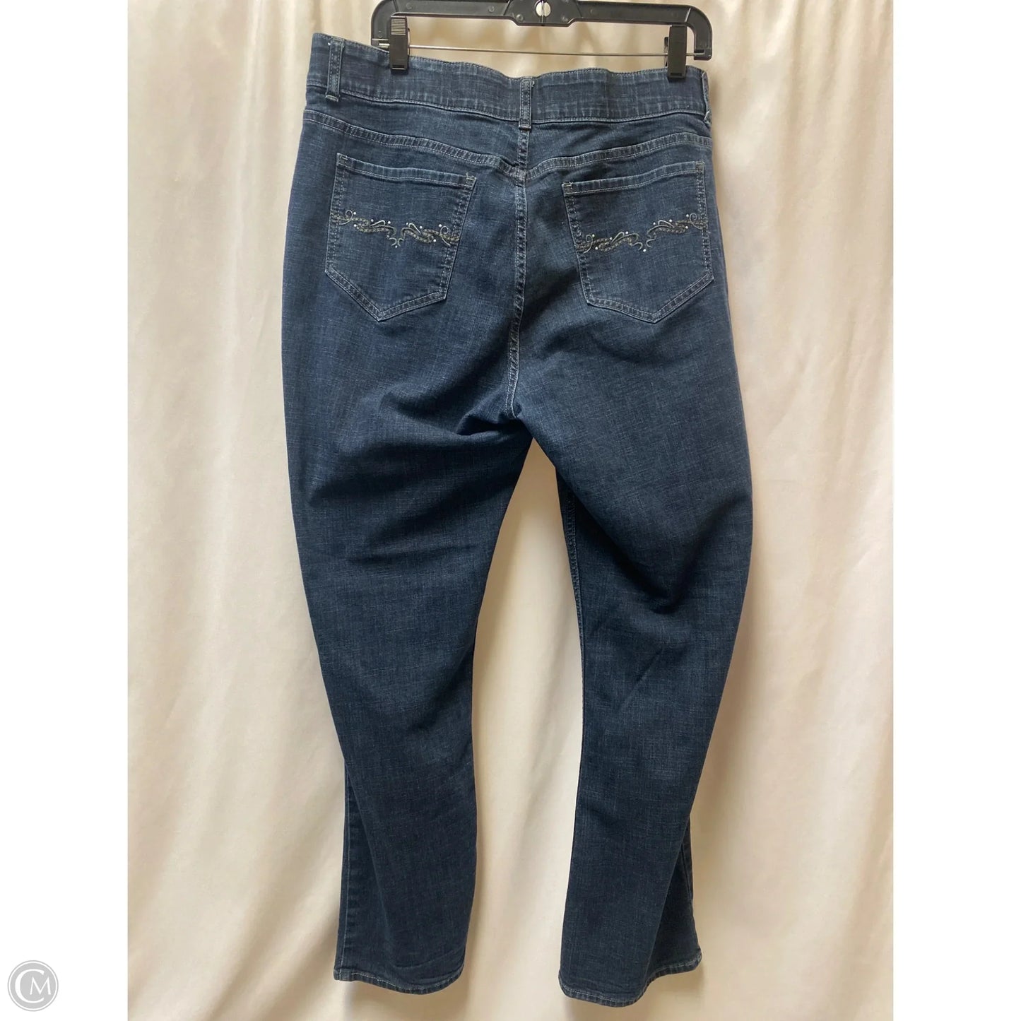 Jeans Straight By Lee In Blue Denim, Size: 18