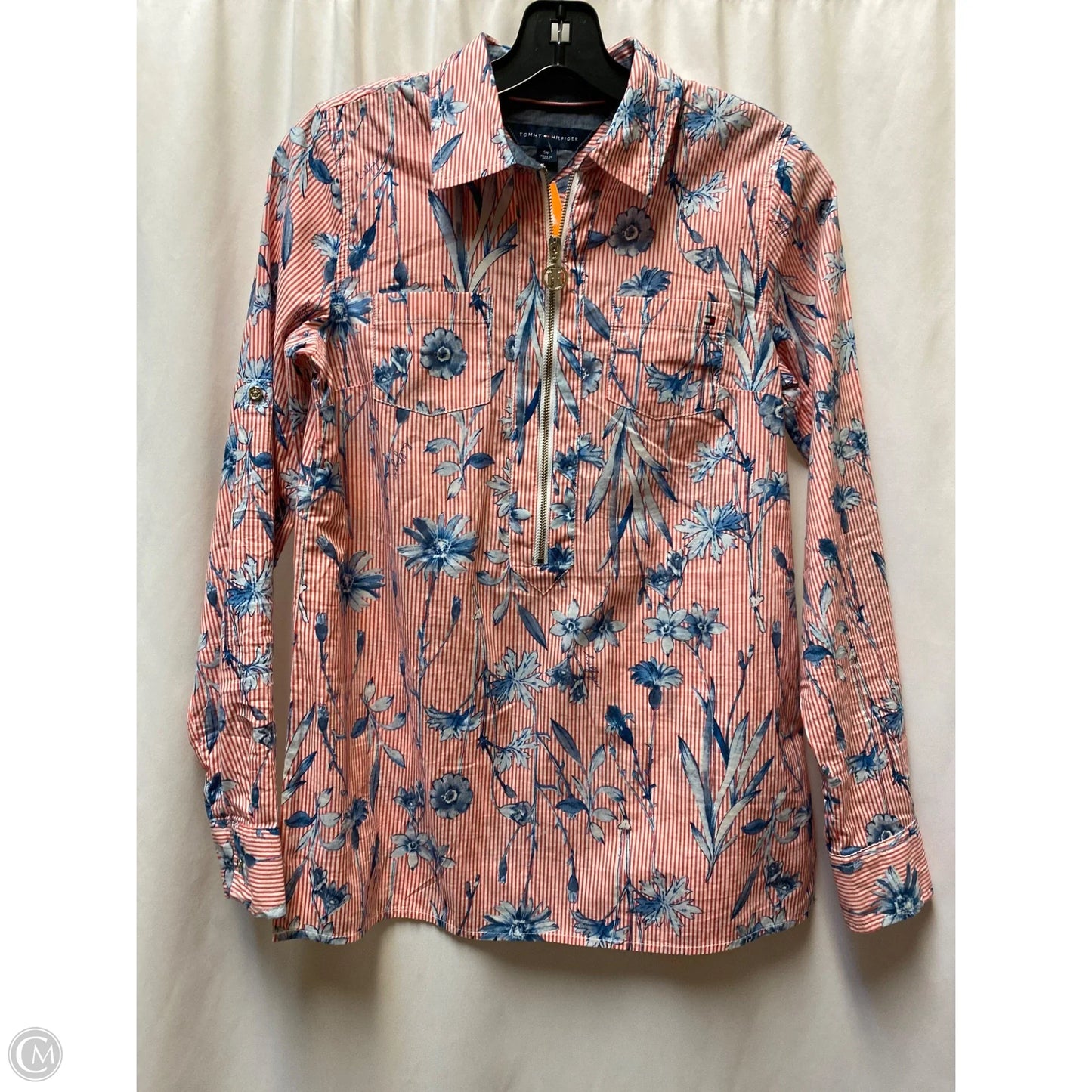 Top Long Sleeve By Tommy Hilfiger In Red, Size: S