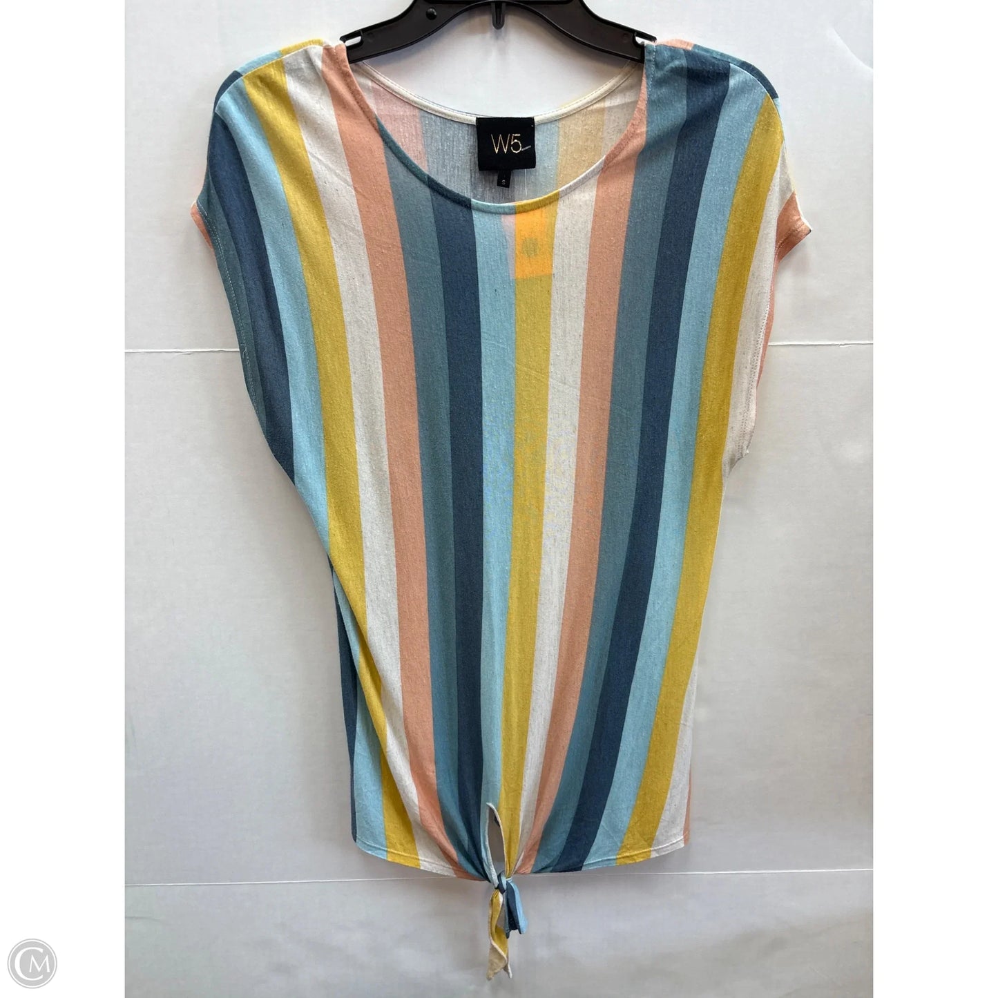 Top Short Sleeve By W5 In Blue & Grey, Size: S