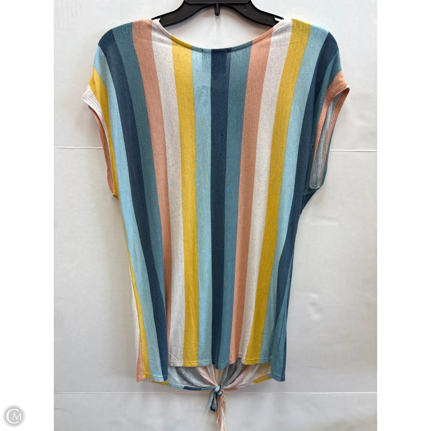 Top Short Sleeve By W5 In Blue & Grey, Size: S