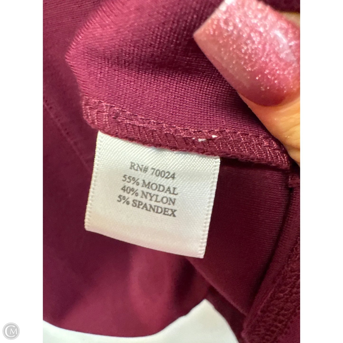 Dress Casual Midi By Bobi In Maroon, Size: S