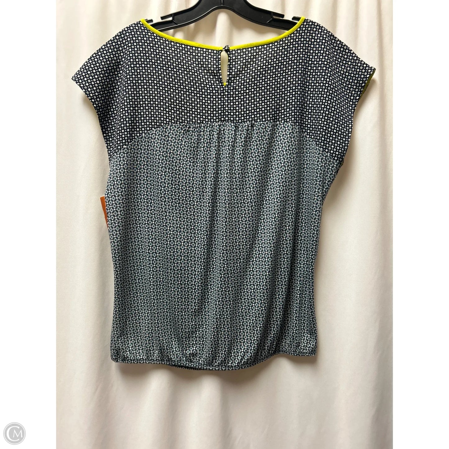 Top Short Sleeve By Loft In Navy, Size: M