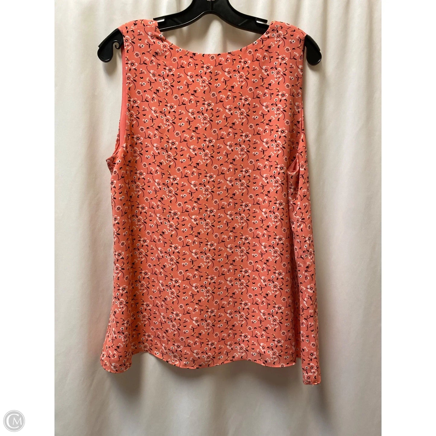 Top Sleeveless By Cato In Peach, Size: L