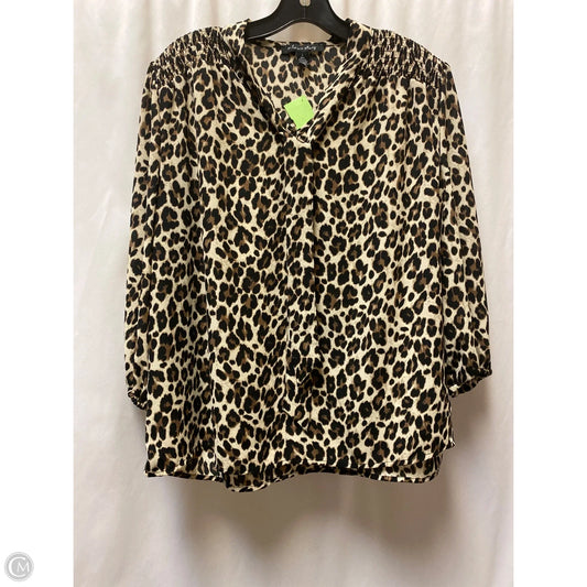 Top Long Sleeve By Clothes Mentor In Animal Print, Size: L