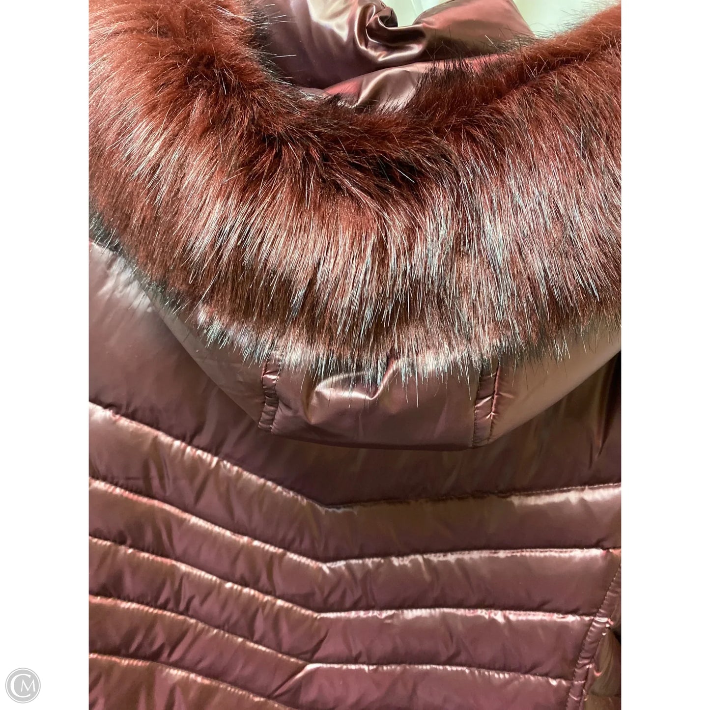 Coat Puffer & Quilted By Michael By Michael Kors In Maroon, Size: Xl