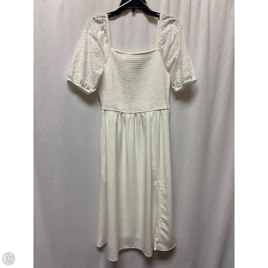 Dress Casual Midi By Maurices In White, Size: L