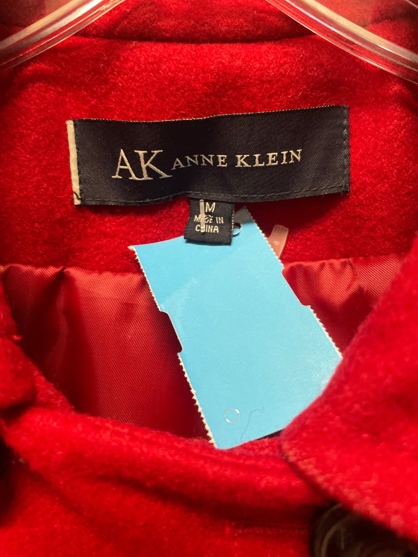 Coat Peacoat By Anne Klein In Red, Size: M
