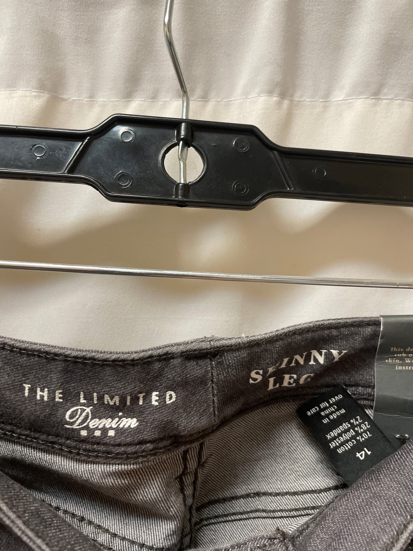 Jeans Skinny By Limited In Grey Denim, Size: 14