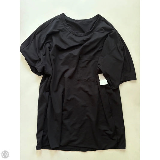 Athletic Top Short Sleeve By Lululemon In Black, Size: M