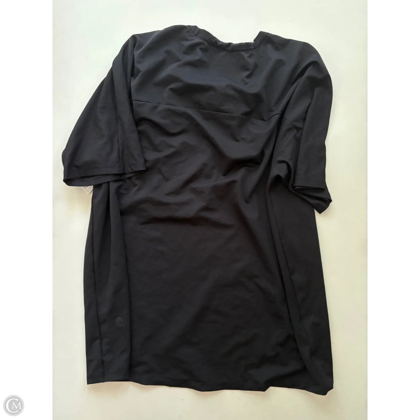 Athletic Top Short Sleeve By Lululemon In Black, Size: M