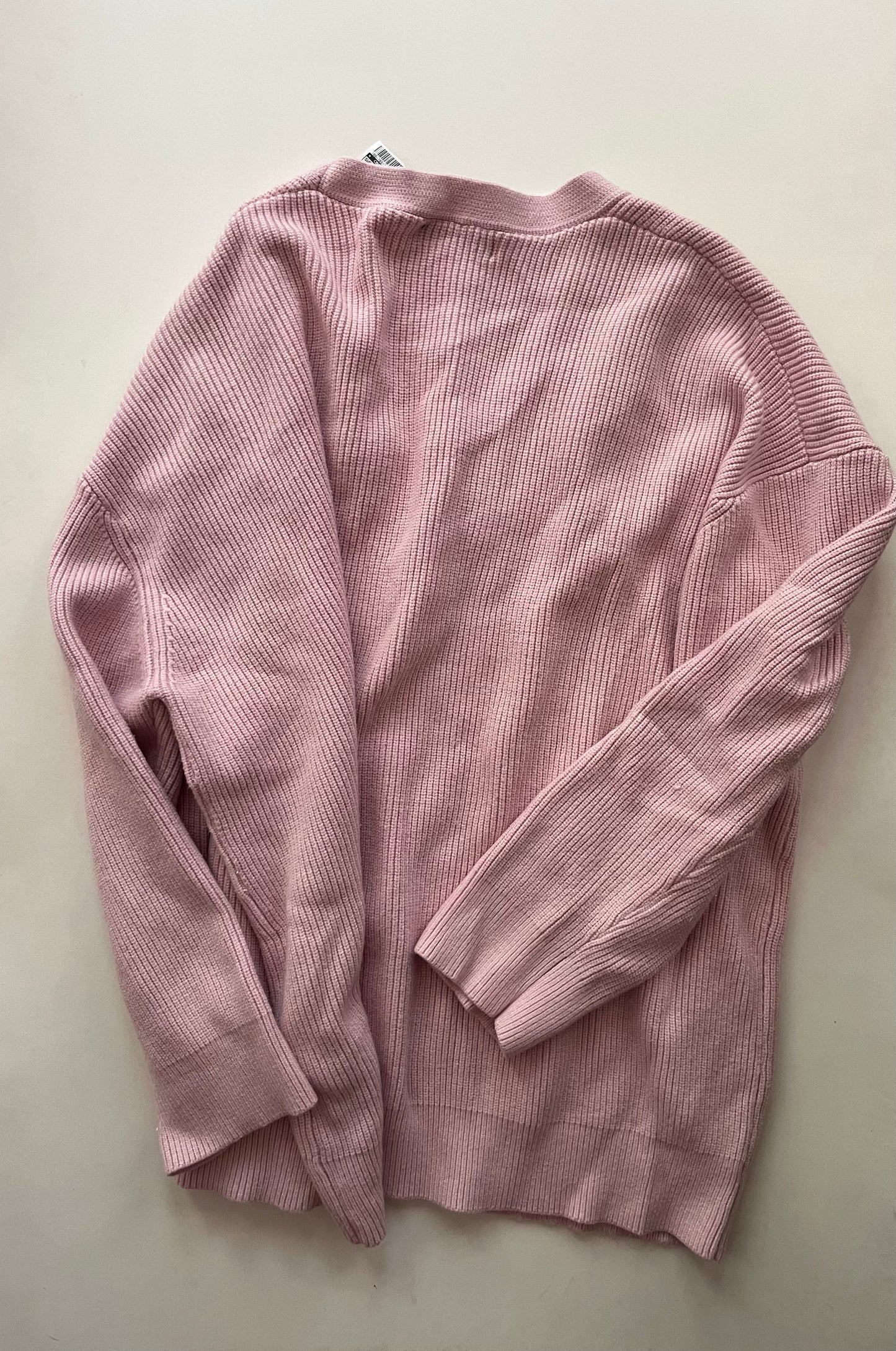 Sweater Cardigan By LILLUSORIS In Light Pink, Size: Xl