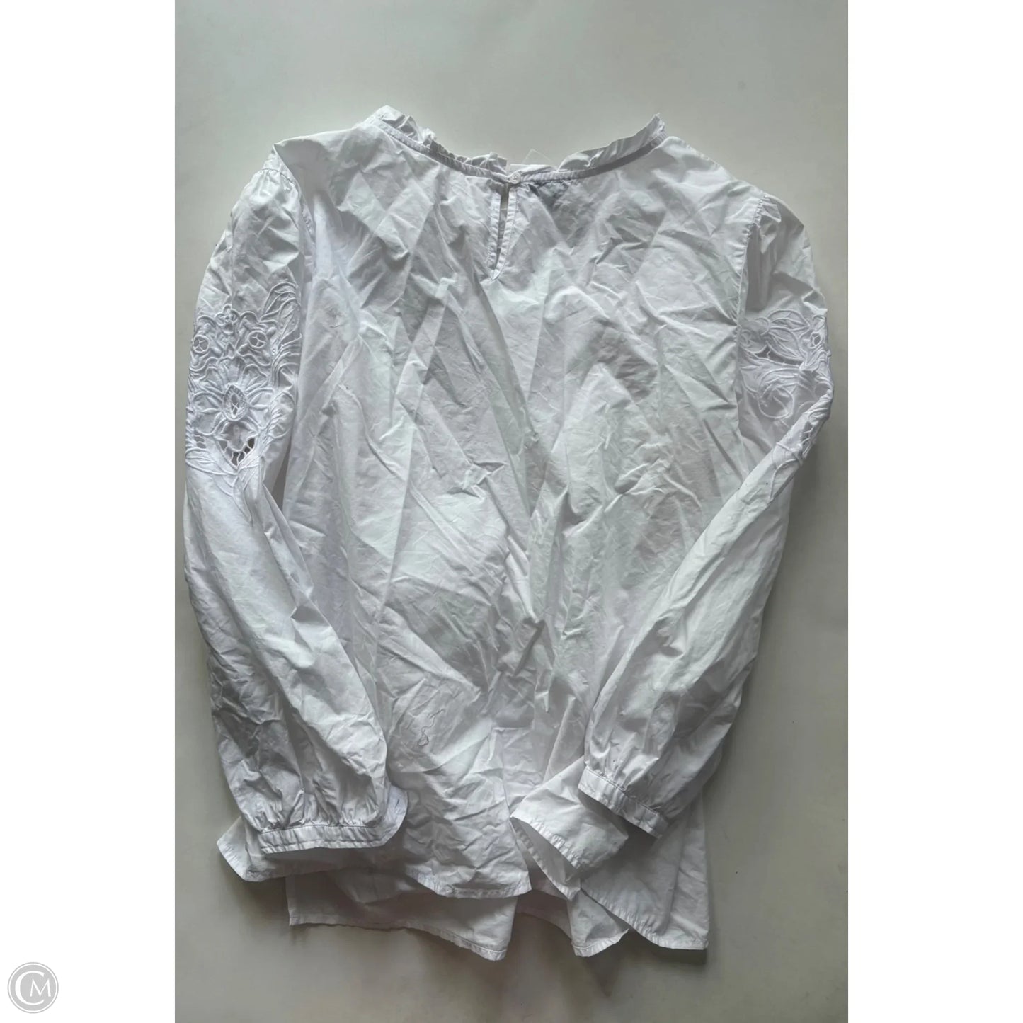 Top Long Sleeve By Talbots O In White, Size: 3x