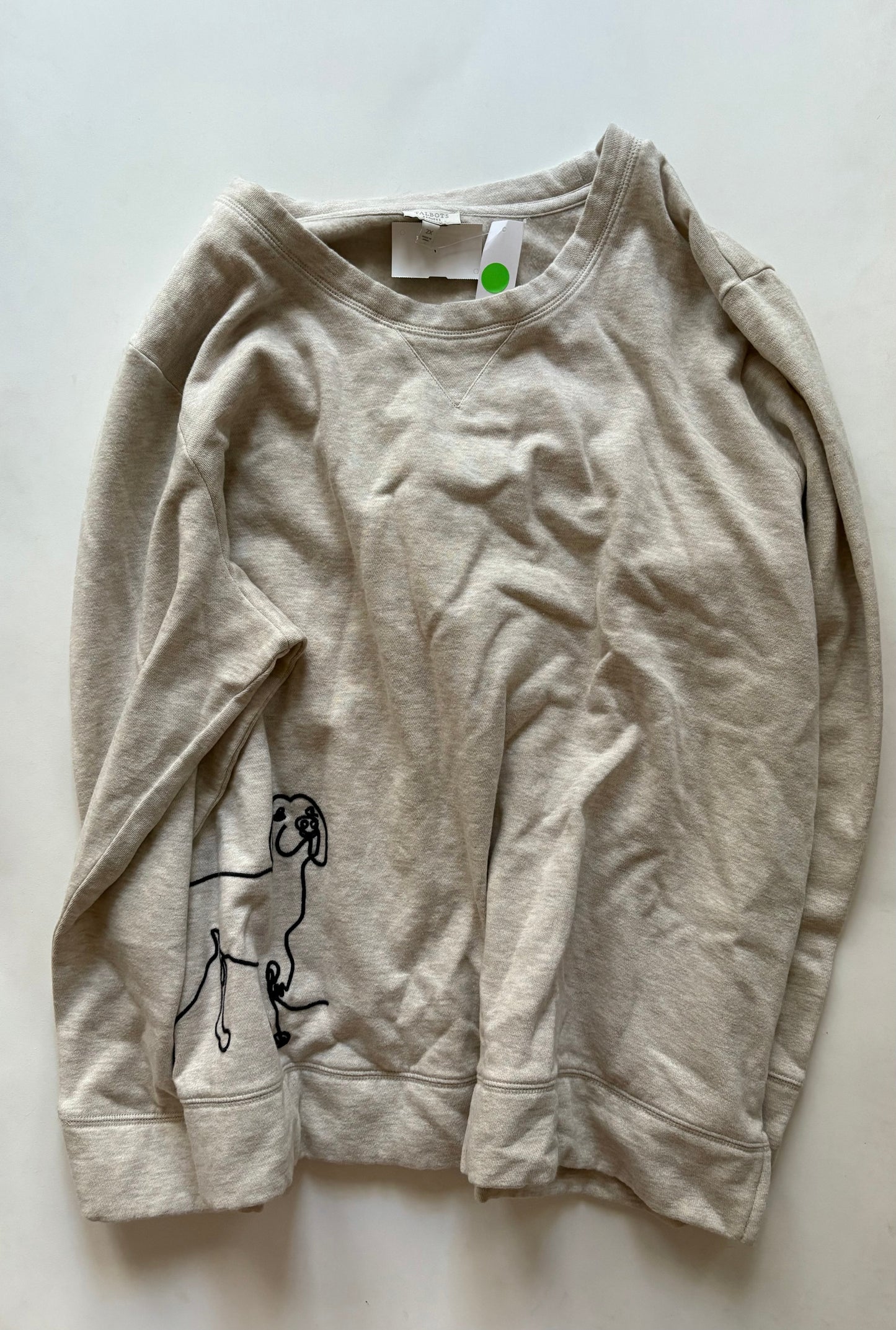 Sweatshirt Crewneck By Talbots In Beige, Size: 2x