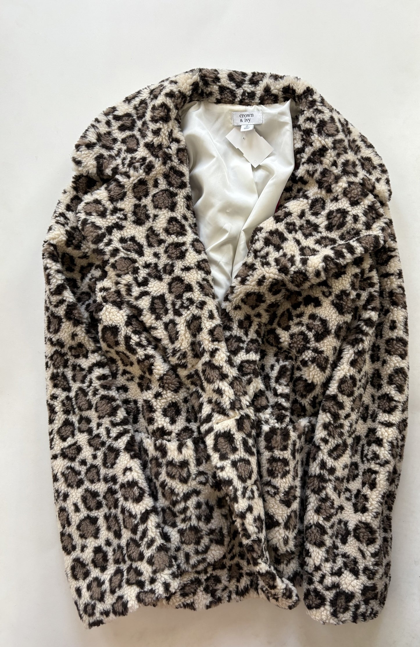 Jacket Faux Fur & Sherpa By Crown And Ivy  Size: S