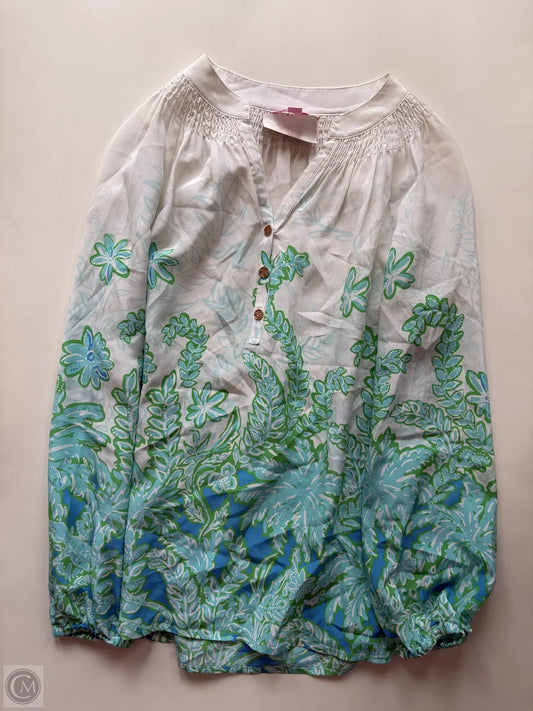 Blouse Long Sleeve By Lilly Pulitzer In Multi-colored, Size: Xs