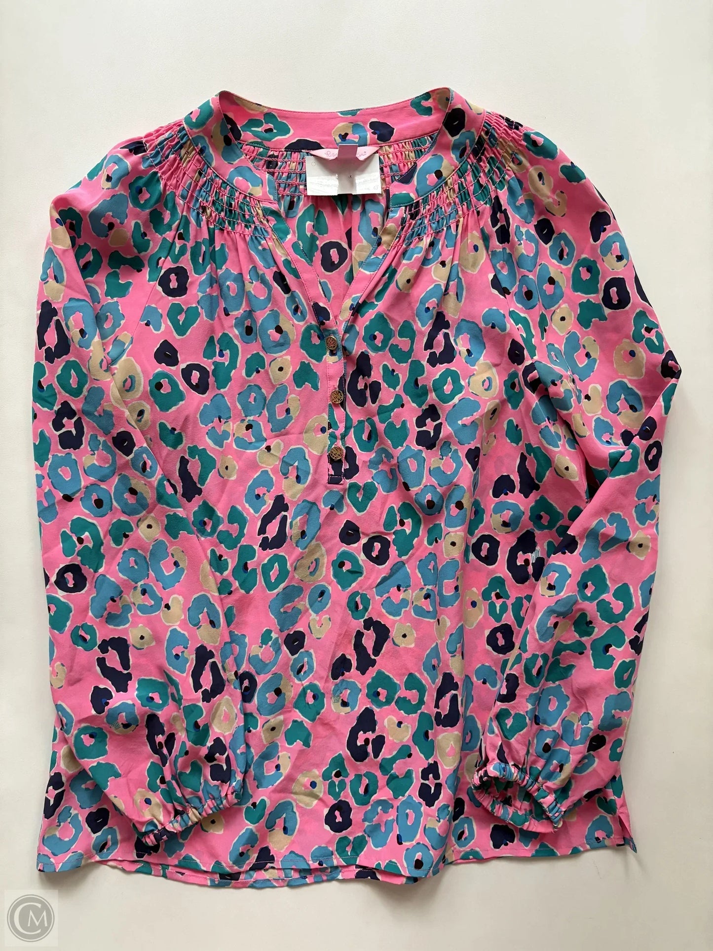 Blouse Long Sleeve By Lilly Pulitzer In Multi-colored, Size: Xs