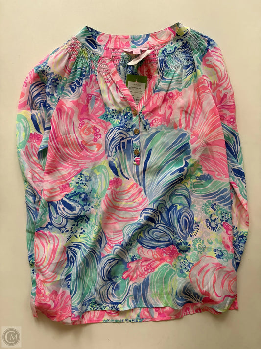 Blouse Long Sleeve By Lilly Pulitzer In Multi-colored, Size: Xxs